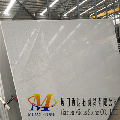 China Crystal White Quartz Stone Slabs