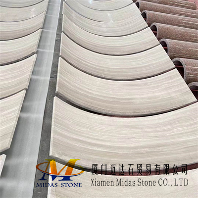 China Wooden White Marble Curved Panels