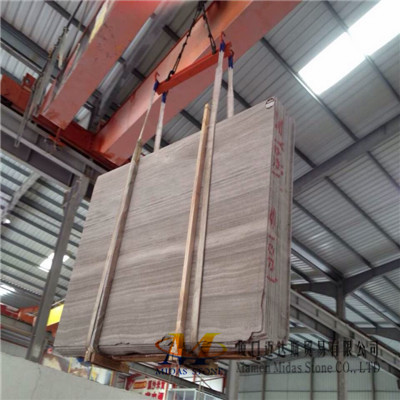 Chinese White Wood Marble Slabs