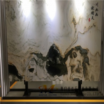 China Landscape Painting Marble Wall Background
