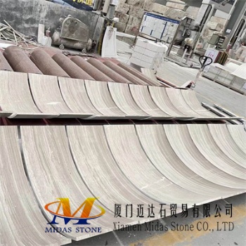 China Serpeggiante White Marble Curved Panels