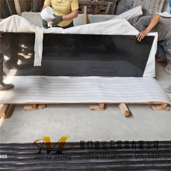 Polished Black Galaxy Granite Countertops